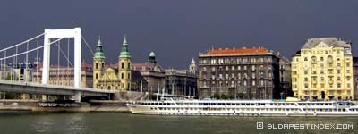 Budapest. Near Erzsébet Bridge